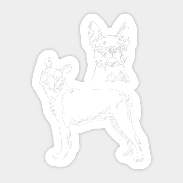 Boston Terrier Sticker by blurryfromspace